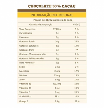Pasta de Amendoim Chocolate 50% CACAU 500g Tocca
