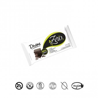 Chocolate 80% Cacau Zero 100g Divine