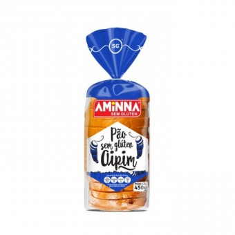 Pão Aipim sem glúten 450g Aminna