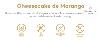 Sorvete YPY Cheesecake de Morango Pote 330g/500ml Clássico