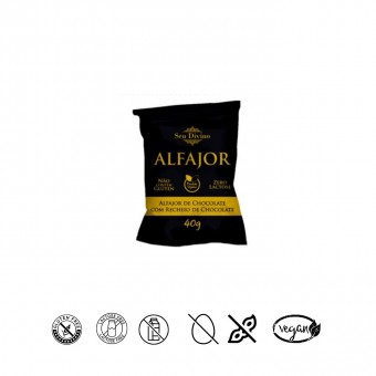 Alfajor Negro Vegano 40g Seu Divino