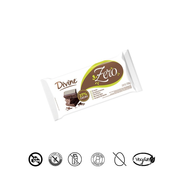 Chocolate 37% Cacau Zero 100g Divine