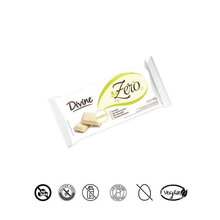 Chocolate Branco Zero Vegano 100g Divine