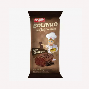 Bolinho Chocolate do Chef Paulinho Sem Glúten  35g Aminna