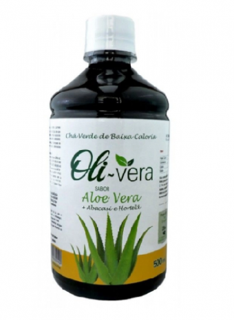 Suco de Babosa Aloe Vera Sabor Abacaxi /Hortela 500ml Olivos 