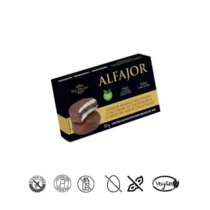 Alfajor Chocolate com Recheio e Cobertura sabor Chocolate 40g