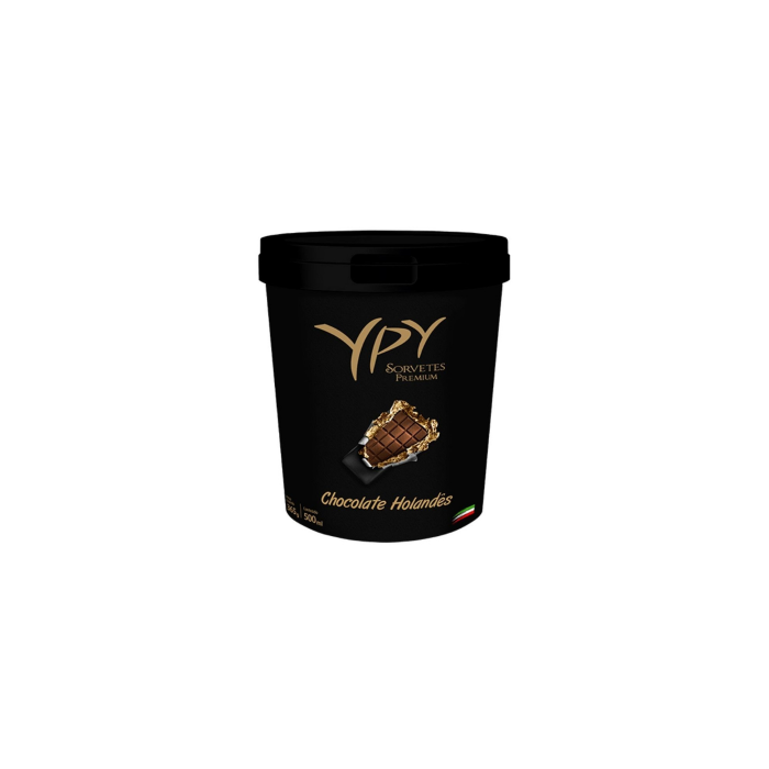 Sorvete YPY Chocolate Holandês Pote 330g/500ml Clássico