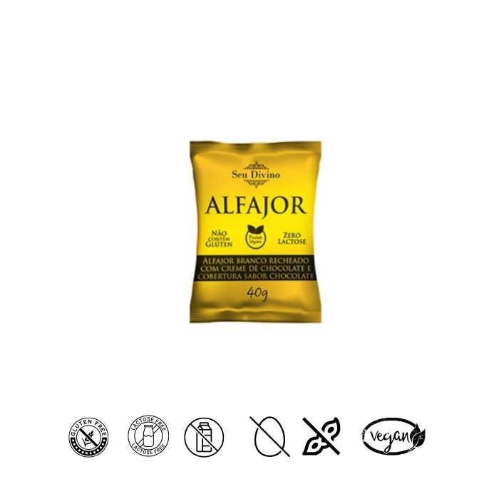 Alfajor Branco Vegano 40g Seu Divino