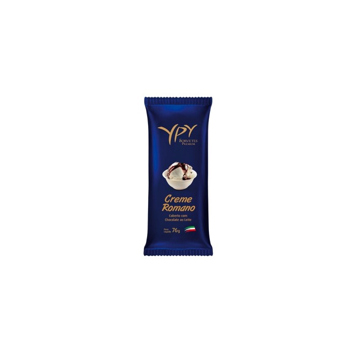 Sorvete YPY Creme Romano Palito 76gr Clássico