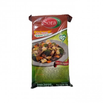 Fatias Soja Carne Vermelha 125g Sora