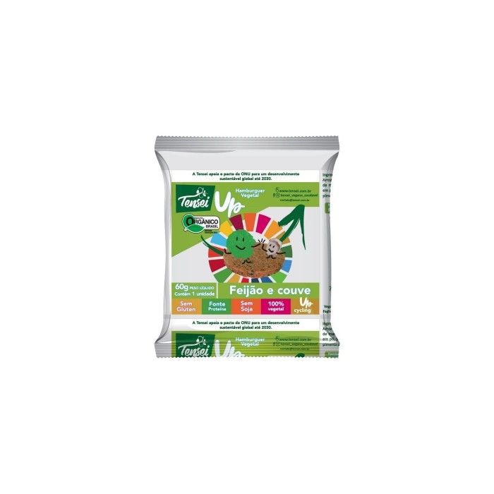 Hambúrguer ORGÂNICO de Feijão e Couve 60g Tensei
