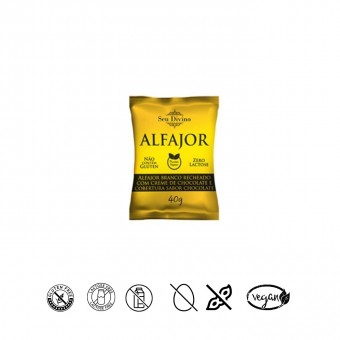 Alfajor Branco Vegano 40g Seu Divino