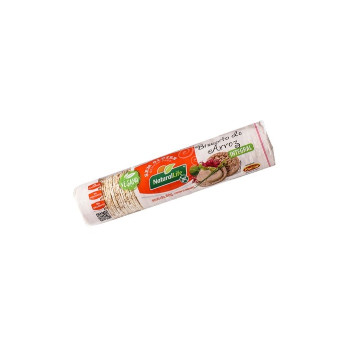 Biscoito Arroz Mini Integral 80G Natural Life