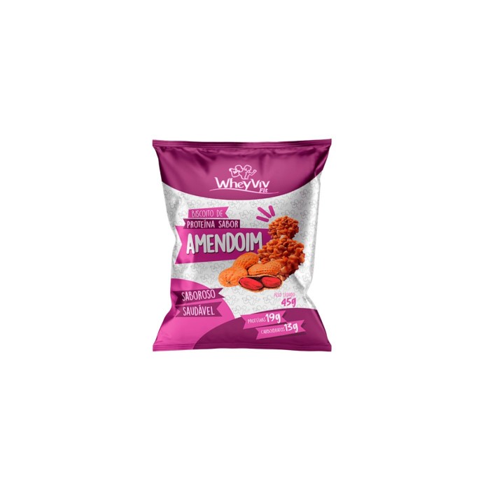 Biscoito Fit Amendoim 45g Wheyvivi