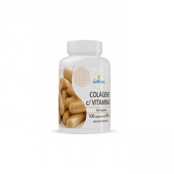 Colageno Com Vitamina C  100 capsulas 500mg Nattubras