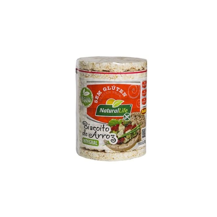 Biscoito Arroz  Integral 80G Natural Life