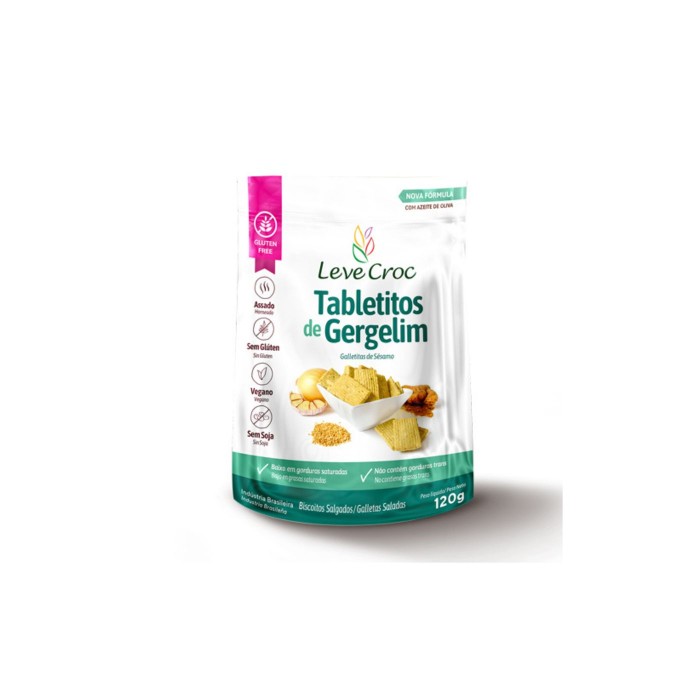 Tablitos Salgados Gergelim 120g Leve Croc