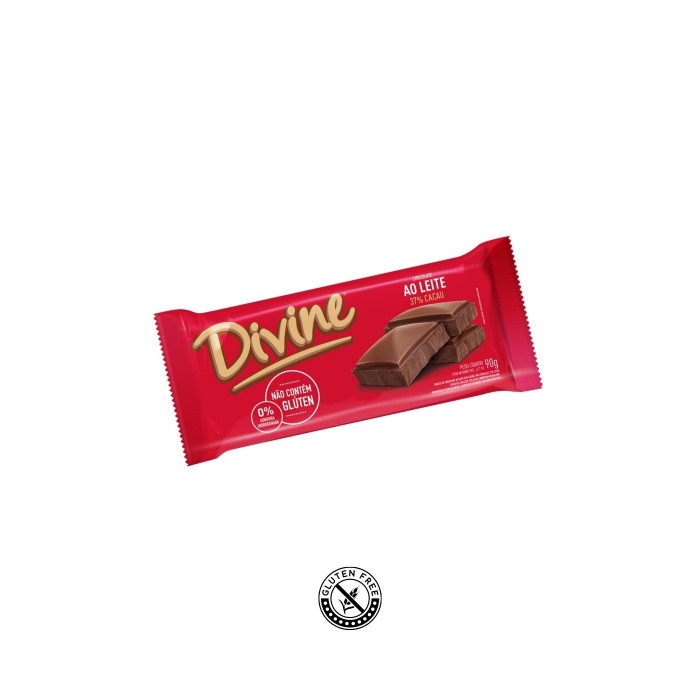 Chocolate ao Leite 37% Cacau 90g Divine