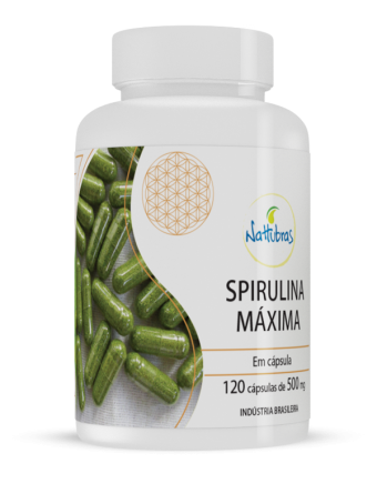 Spirulina Máxima 120 cápsulas - 500mg Nattubras