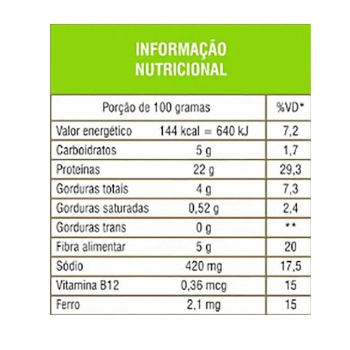 Tiras de Mignon Vegetal  230g Verdali