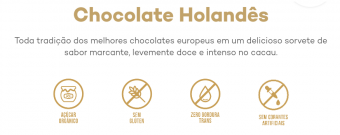 Sorvete YPY Chocolate Holandês Pote 330g/500ml Clássico