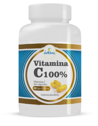 Vitamina C 100% 60 cápsulas - 500mg Nattubras